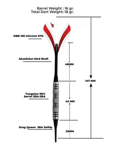 Darts Nightmare 90% tungsten DBB