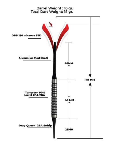 Dardos DBB Matchplay 85% ​tungsteno 1