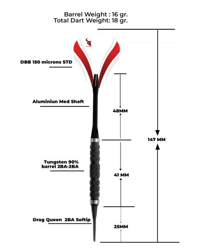 Dardos 220Kv A 90% tungsteno DBB