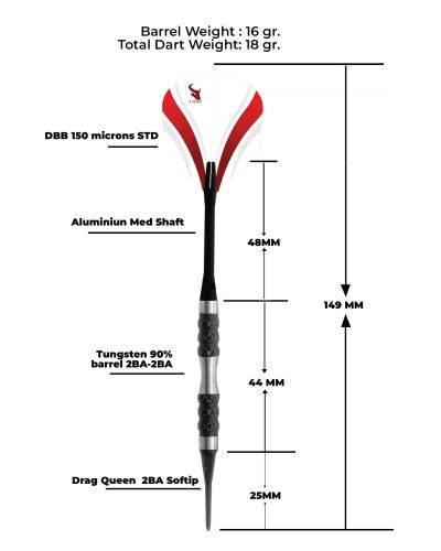 Darts 220Kv B 90%  tungsten DBB softip