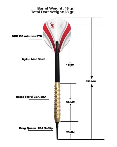 Softip darts Brass DBB Dragon B