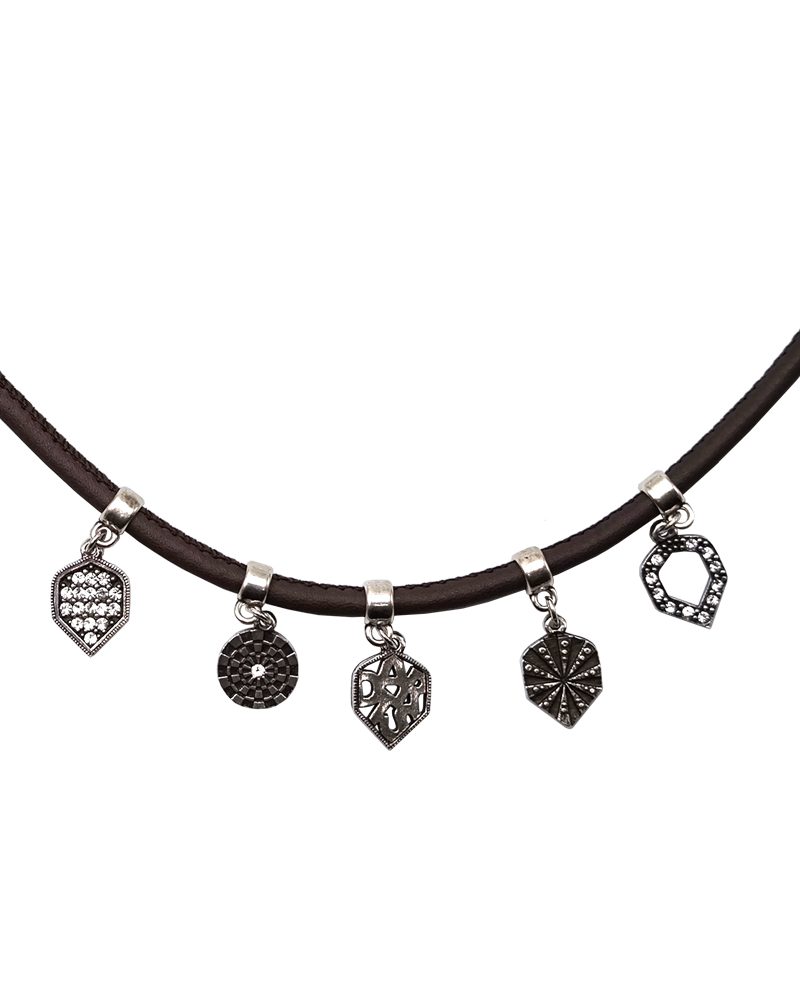 Leather bracelet 5 darts flights