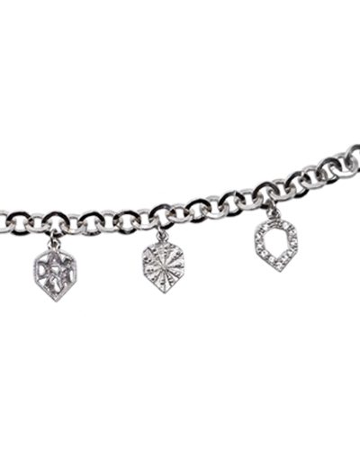 Pulsera plata con 5 aletas plata dardos