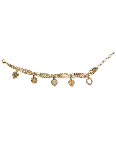 Pulsera oro con 5 elementos dardos