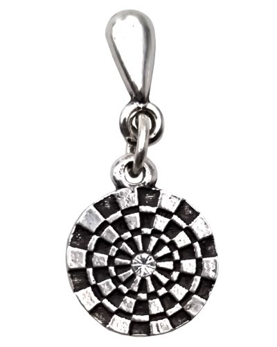 Earrings Old Silver  Dartboard