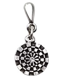 Earrings Old Silver  Dartboard