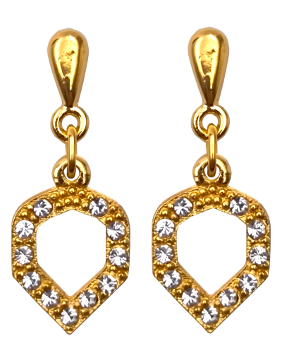 Pendientes aleta baño oro dardos