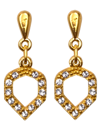 Pendientes aleta baño oro dardos