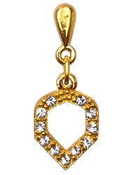 Pendientes aleta baño oro dardos