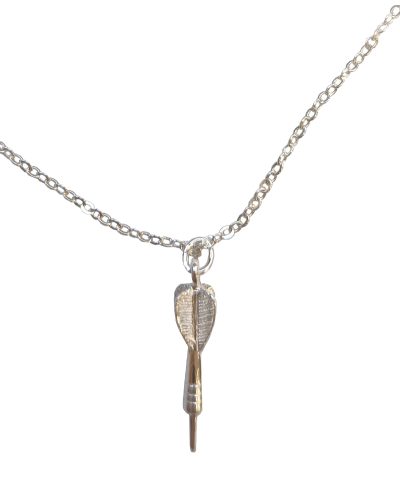Collar dardo baño plata dardos