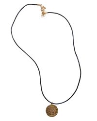 Collar cuero diana baño oro dardos