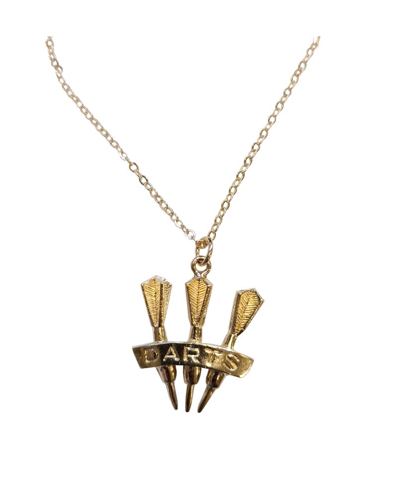 Necklace "3 Darts" Gold Dartboard
