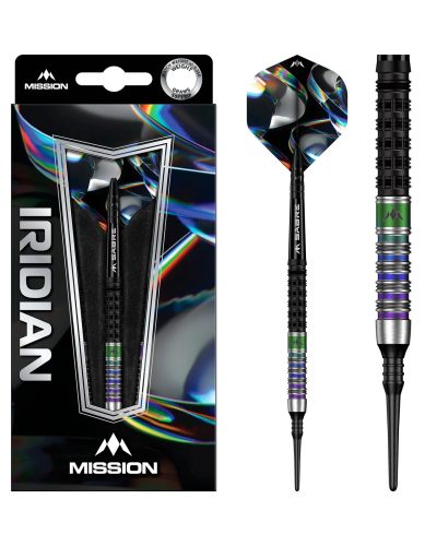 Mission Iridian Darts - Soft Tip - 90% - Black & Coral PVD - 20g