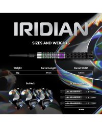 Mission Iridian Darts - punta de plástico - 90% - Negro & Coral - 20g