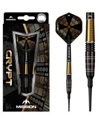 Mission Crypt Darts - Soft Tip - M1 - Black & Gold 20 gr