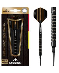 Mike De Decker Darts - 95% Tungsten - Black & Gold PVD - 20g