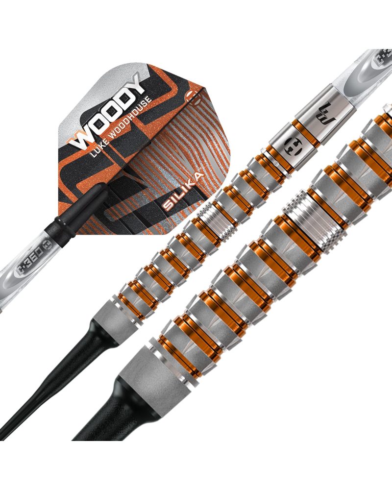 Dardos punta de plastico Harrows Luke Woodhouse Woody 90% tungsteno 18 gr