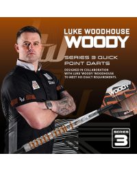 Dardos punta de plastico Harrows Luke Woodhouse Woody 90% tungsteno 18 gr