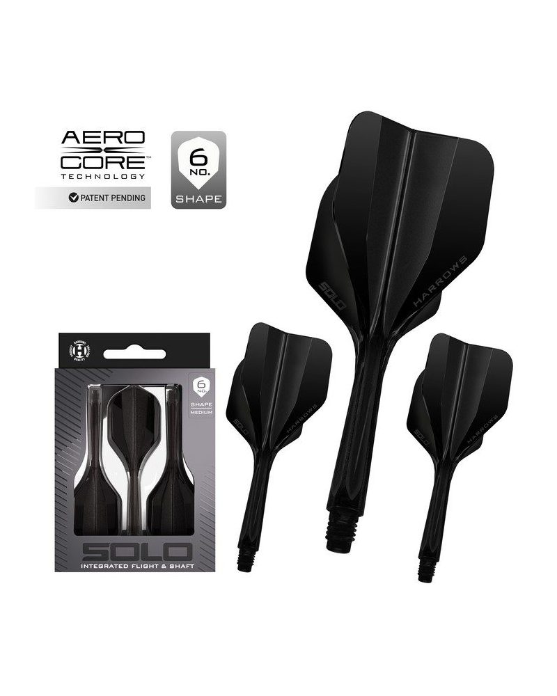 Plumas Harrows Solo  Negro Nº6 Corta