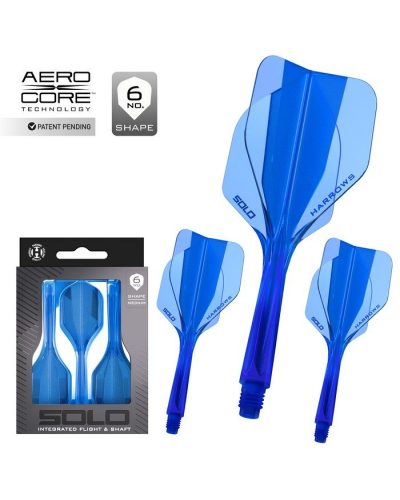 Plumas Harrows Solo  azul Nº6 Corta