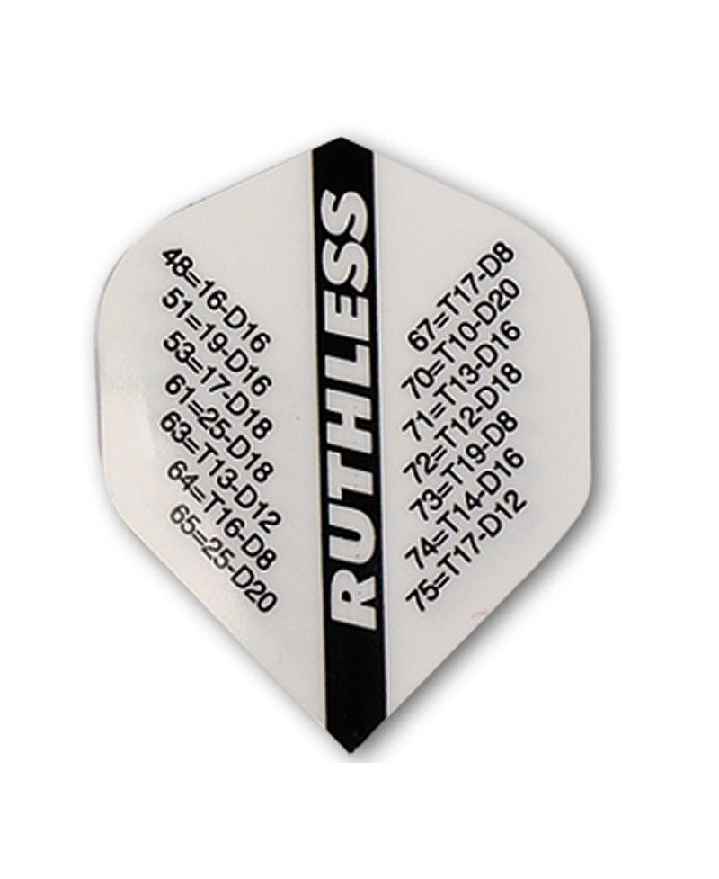 Darts Flights Ruthless 12 std white