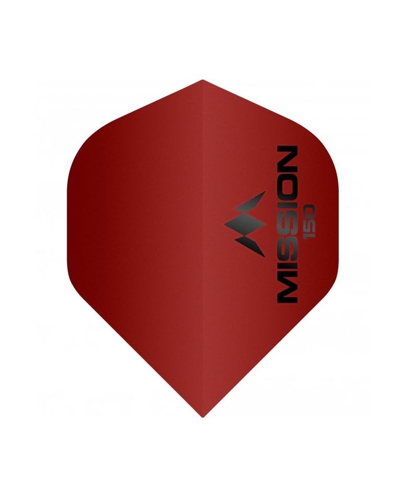 Mission darts flight Logo 150 red STD
