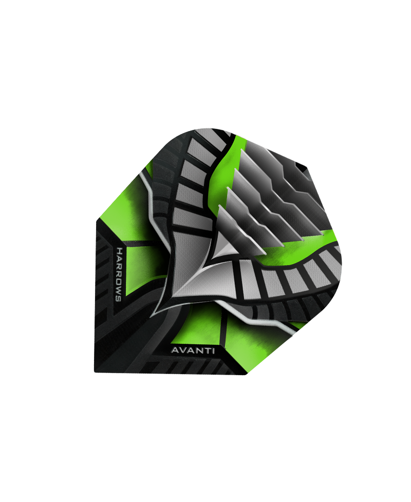 Harrows darts Avanti  flight 7402 green