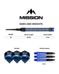 Dardos Mission Darts Josh Rock ROCKY 95%  tungsteno