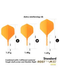 Aleta Cuesoul integrada todo en uno AK57 Rost T19 Small STD Naranja S