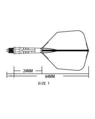 Aleta Cuesoul integrada todo en uno Rost T19 Carbon Big Wing Amarillo 1