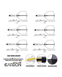 Aleta Cuesoul integrada todo en uno Rost T19 Carbon Big Wing Azul 2