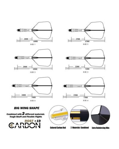 Aleta Cuesoul integrada todo en uno Rost T19 Carbon Big Wing Rosa 1