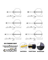 Aleta Cuesoul integrada todo en uno Rost T19 Carbon Big STD Lila 1