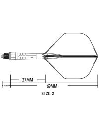 Aleta Cuesoul integrada todo en uno Rost T19 Carbon Big STD Rosa 2