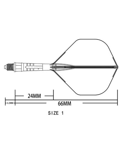 Aleta Cuesoul integrada todo en uno Rost T19 Carbon Big STD Verde 1