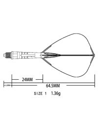 Aleta Cuesoul integrada todo en uno Rost T19 Carbon  Kite Roja 1