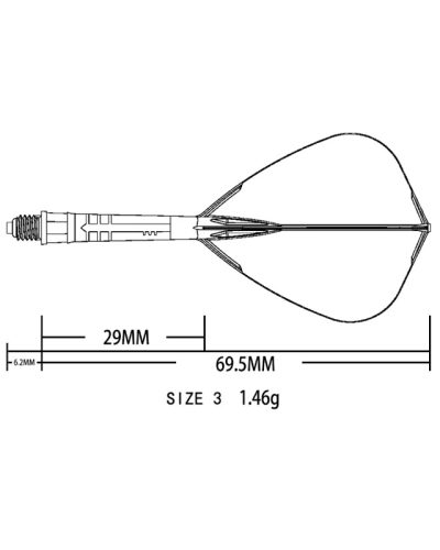 Aleta Cuesoul integrada todo en uno Rost T19 Carbon  Kite Rosa 3