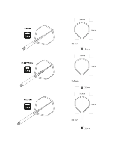 Shot Flight Deck Medium Red shot darts