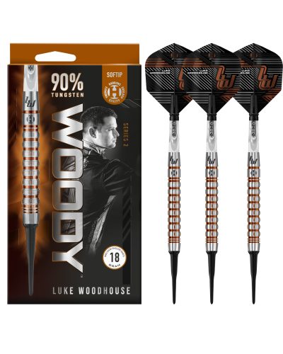Dardos punta plástico Harrows darts Luke Woodhouse Series 2 90% tungsteno 18 gr pack