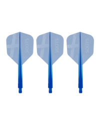 Condor AXE  Dart Flights  STD Alan Soutar  Soots Clear Blue