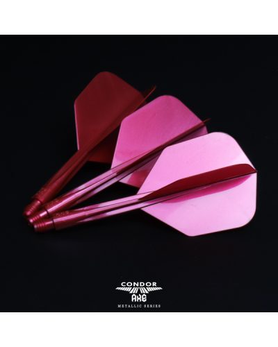 Aleta Condor AXE Dart Flights - SMALL Roja Metalica