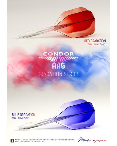 Aleta Condor AXE Dart Flights Small Gradiente Roja