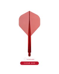 Condor AXE Dart Flights - SMALL Clear Red